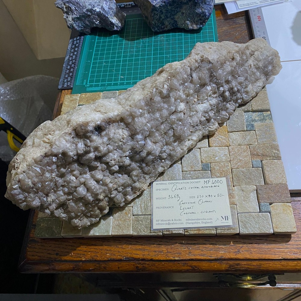 QUARTZ - SUBSTANTIAL SPECIMEN - GREYSTONE QUARRY, CORNWALL 3468g MF4000