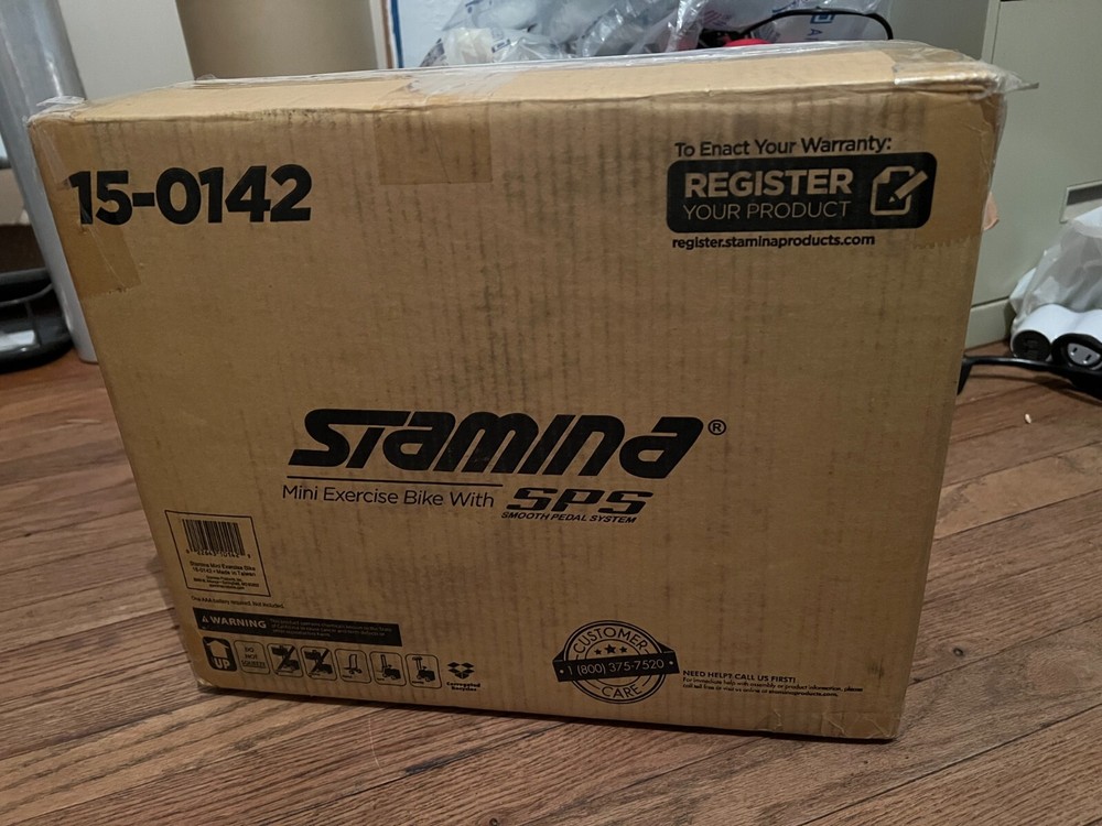 Stamina Mini Exercise Bike with Smooth Pedal System - Purple