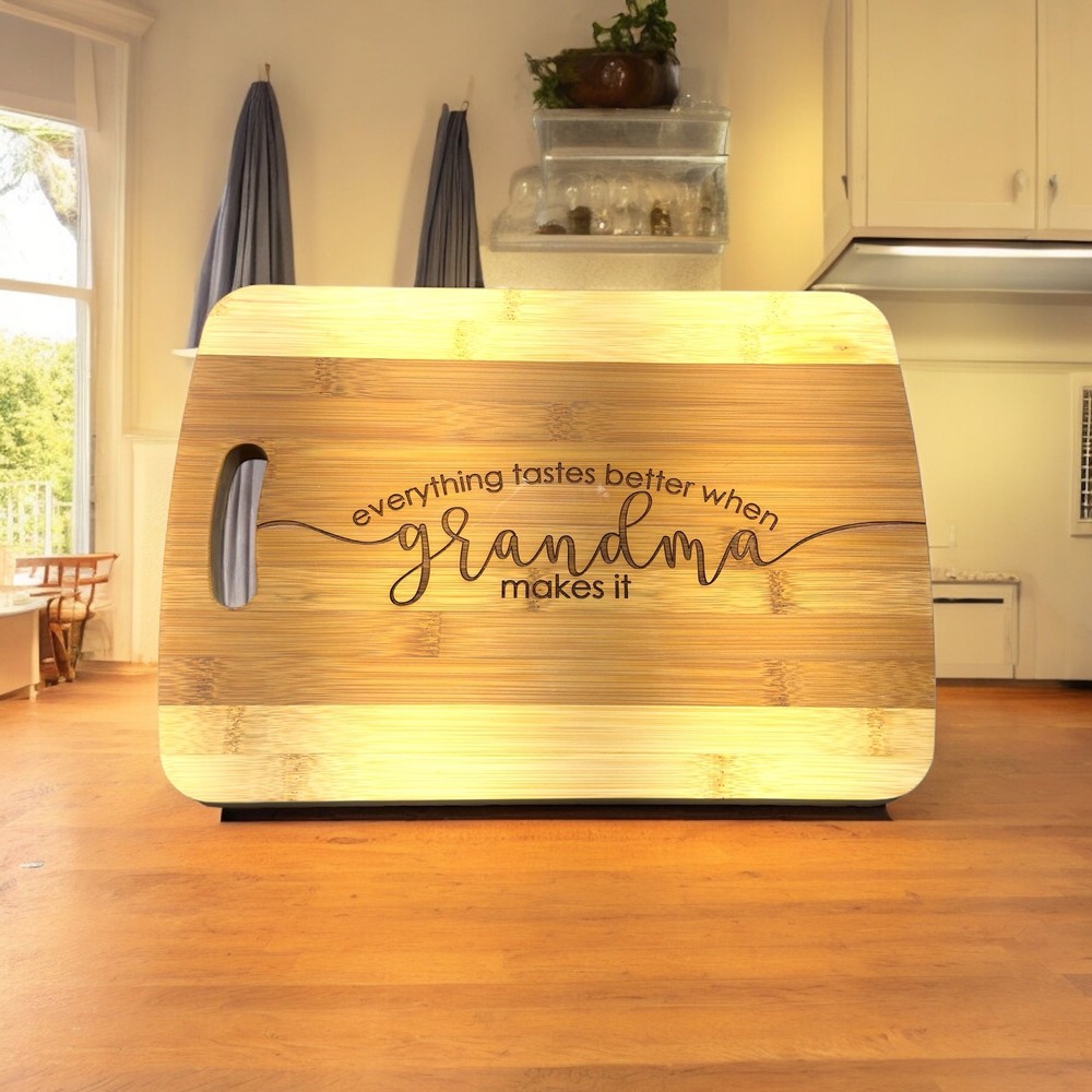 Everything Tastes Better When Grandma Makes It Cutting Board Bamboo