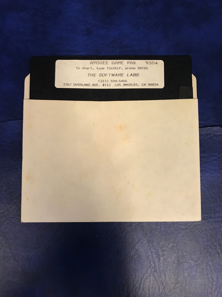 Vintage Software The Software Labs Apogee Game Pack on 5.25" Disk