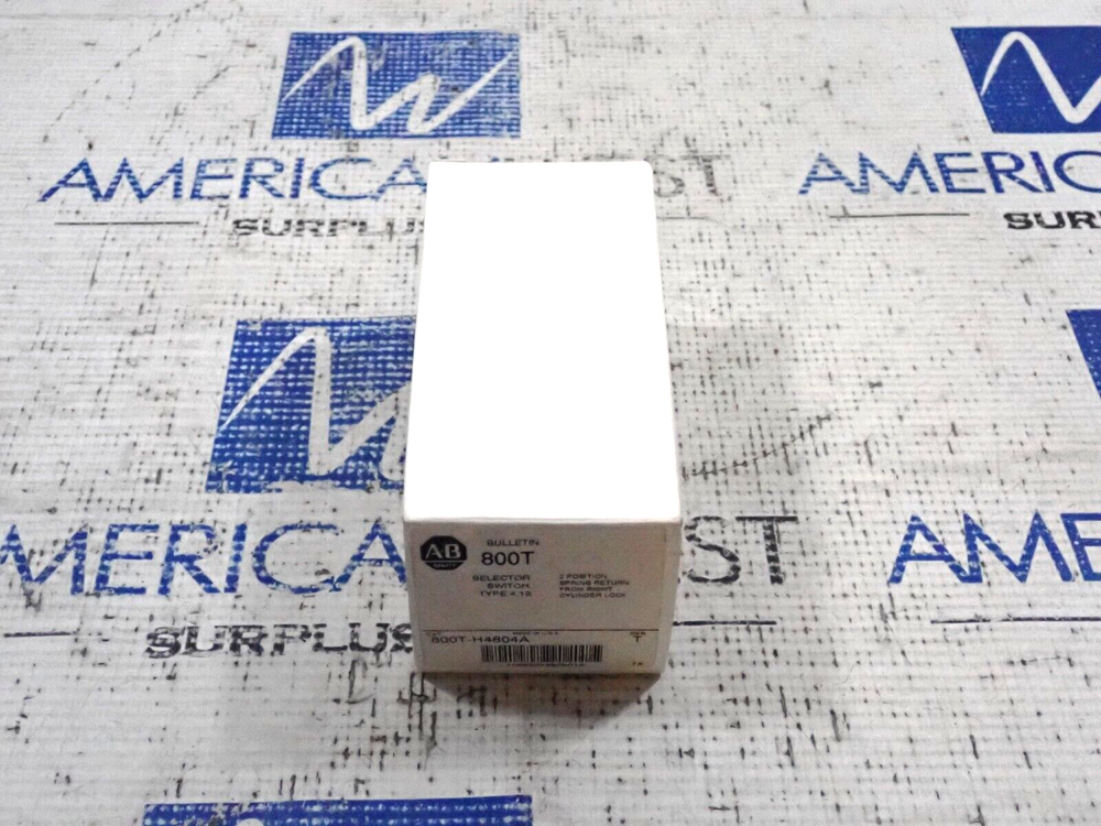 Allen Bradley 800T-H4804A 2 Postion Rt Spring Return Selector Switch