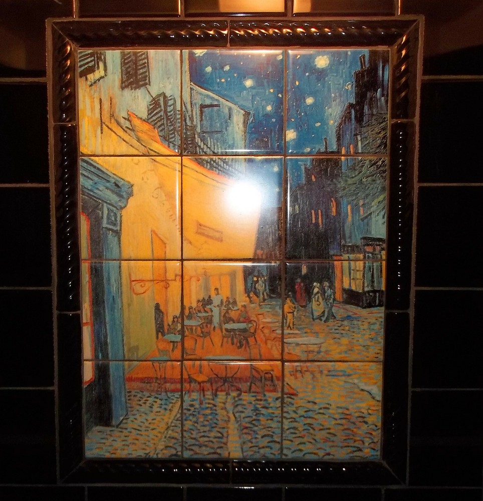 Mural Ceramic Paris Coffe Bath Backsplash Tile #165