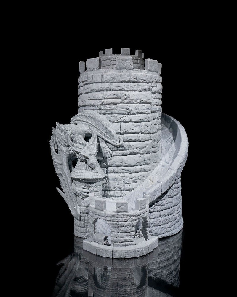 Dragon’s Keep Dice Tower & Wine Dispenser – 3D Printed RPG Dice Roller &