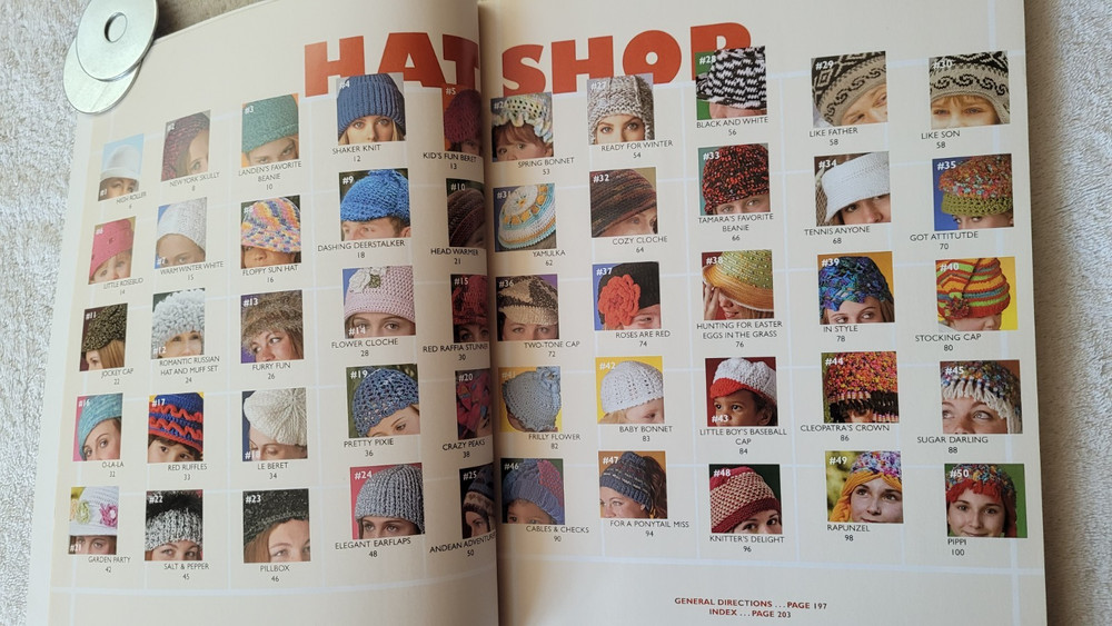 Preowned 100 Hats to Knit and Crochet Paperback Pattern Book