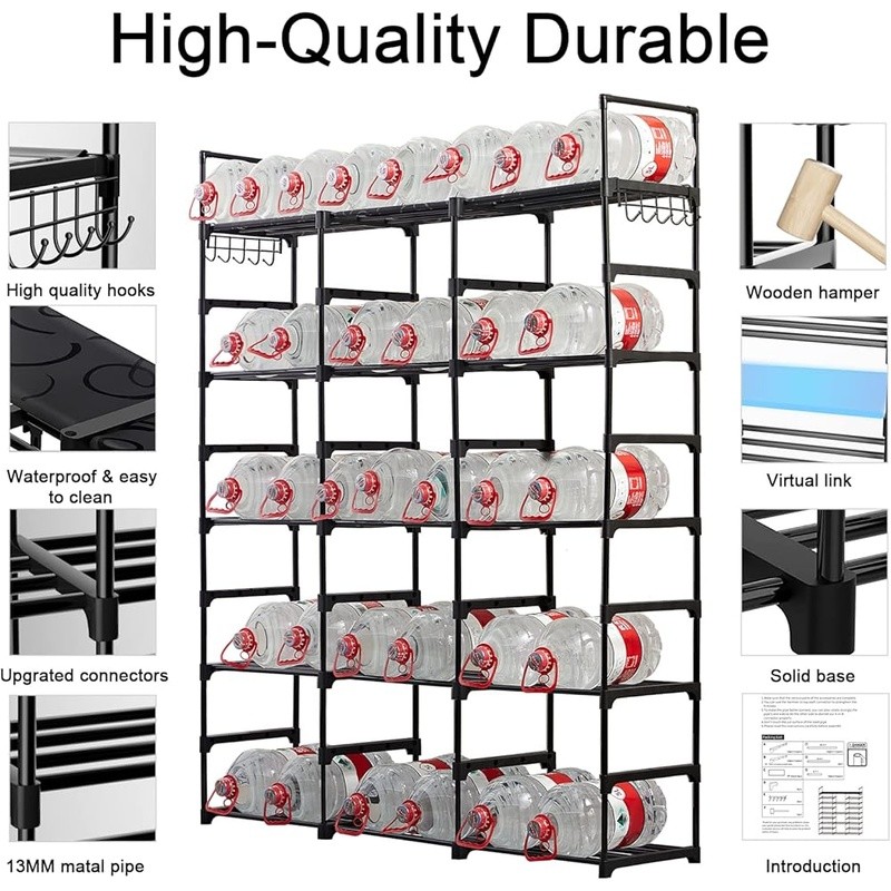 Adjustable Multi-Tier Shoe Rack Organizer Durable Waterproof Storage Solution US