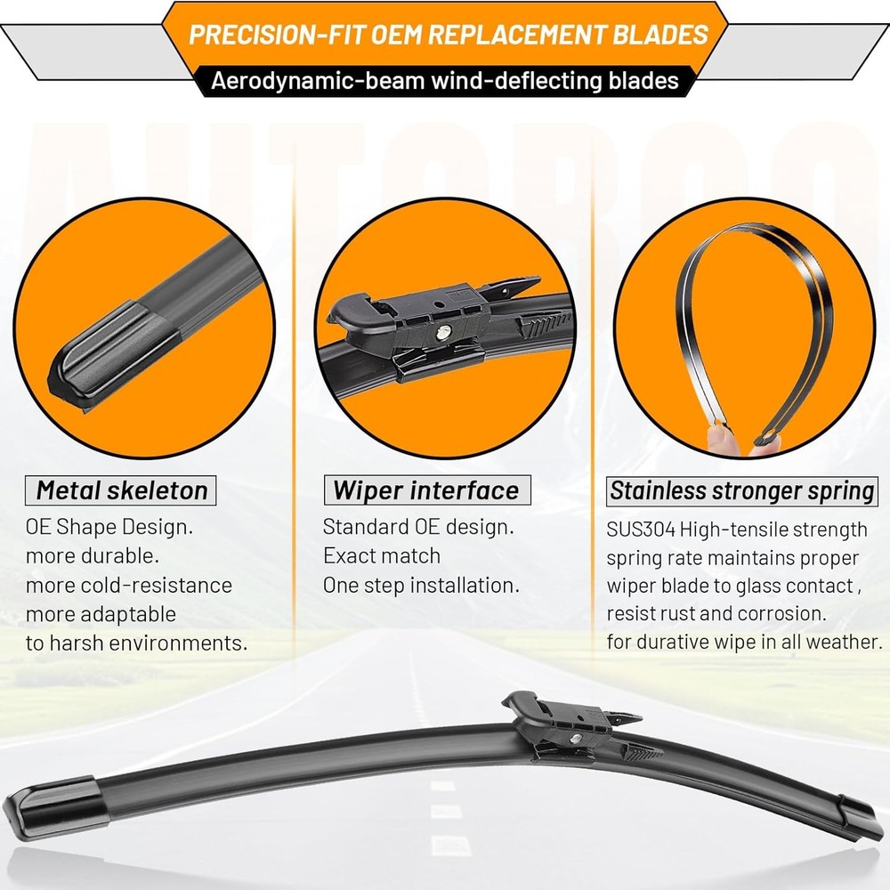 AUTOBOO 28"+28" Windshield Wipers Replacement for 2013-2019 Ford Escape 2015-202