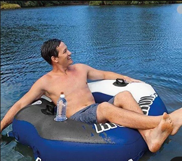 Intex River Run Connect Lounge, Inflatable Water Float, 51" X 49.5"