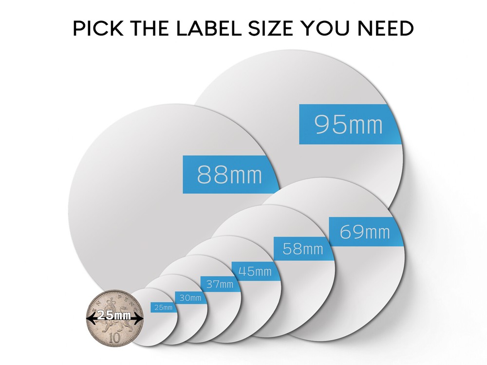 Personalised wedding round sticker labels, custom stickers