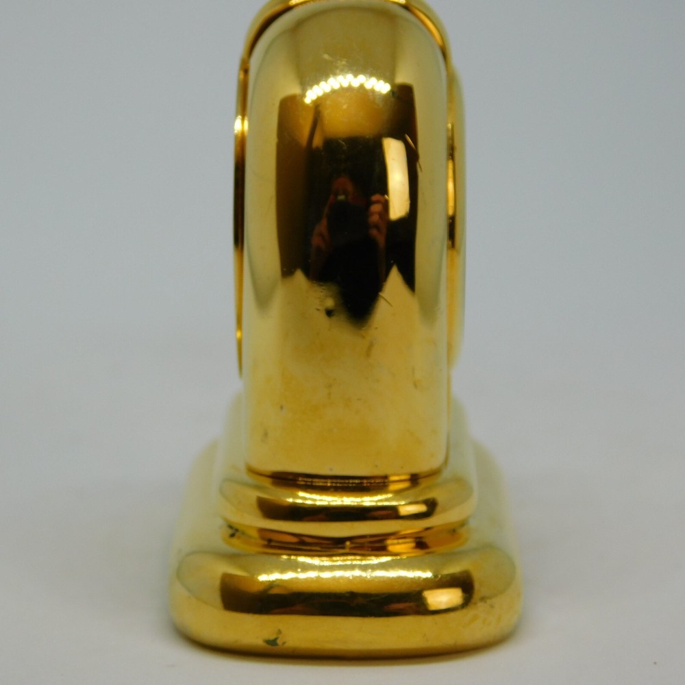 Disney Gold Tone Quartz Analog Table Clock New Battery