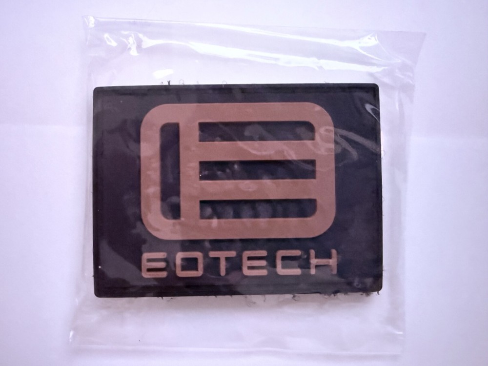 EoTech black & tan PVC Patch, Hook/Loop