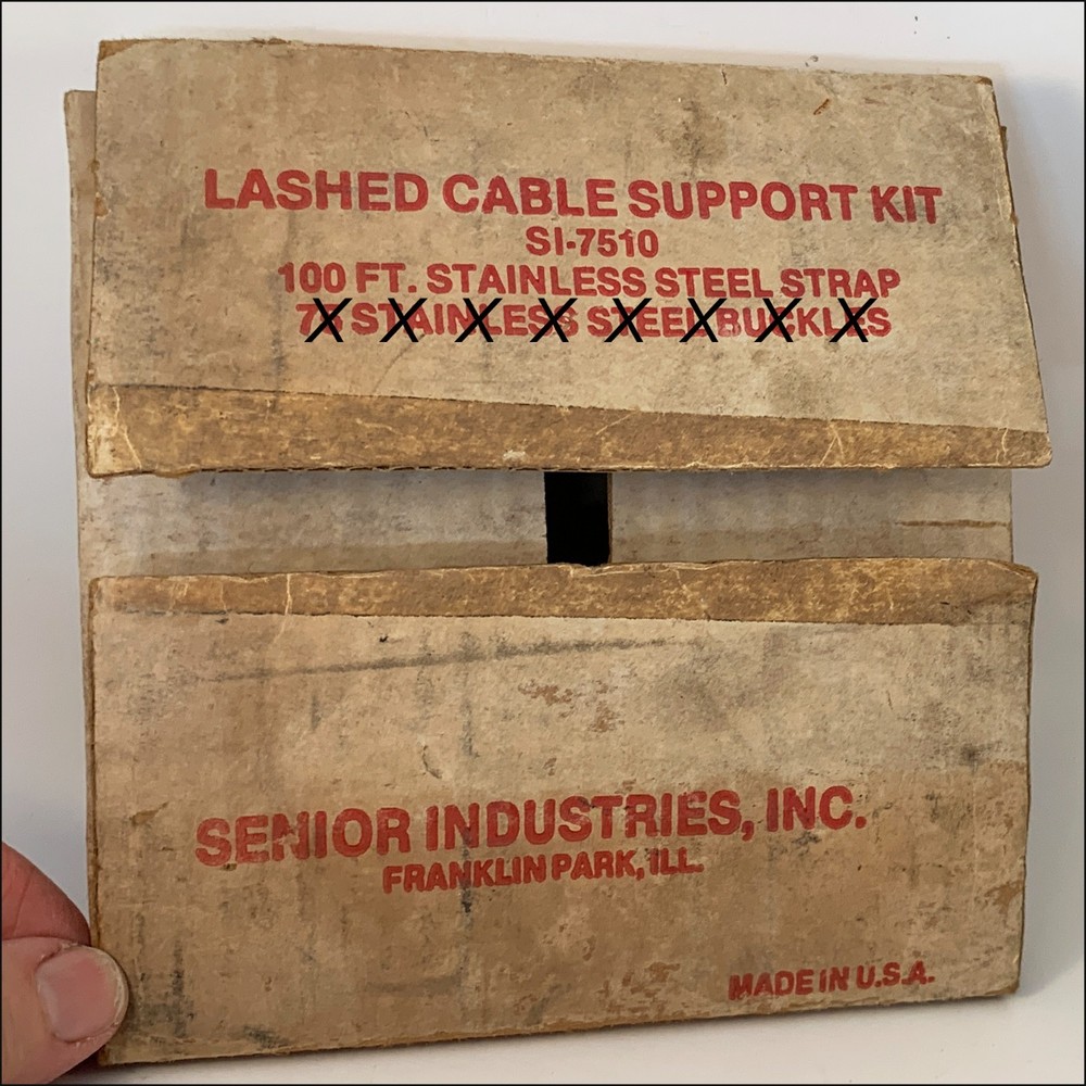 Stainless Steel Lashed Cable Strapping Coil 90+ ft