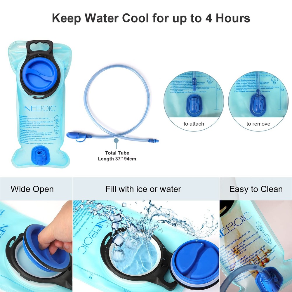 Neboic 2Pack Hydration Backpack Pack with 2L Hydration Bladder - Lightweight ...