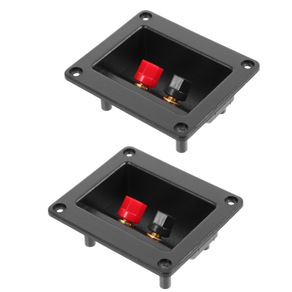 2 Pcs Subwoofer Terminal Cup Square Speaker Plate Connector Binding Post