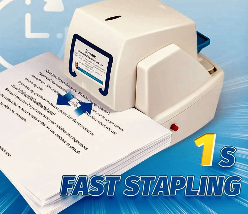 Frifreego Heavy Duty Electric Stapler 70 Sheets Automatic Flat-Clinch Quiet