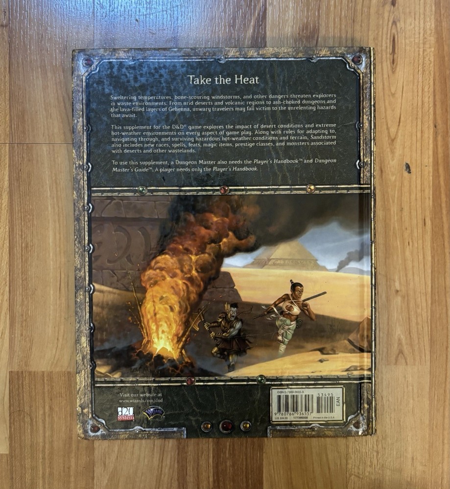 Sandstorm (Dungeons & Dragons D&D 3.5 Supplement) NICE! Includes Original Map
