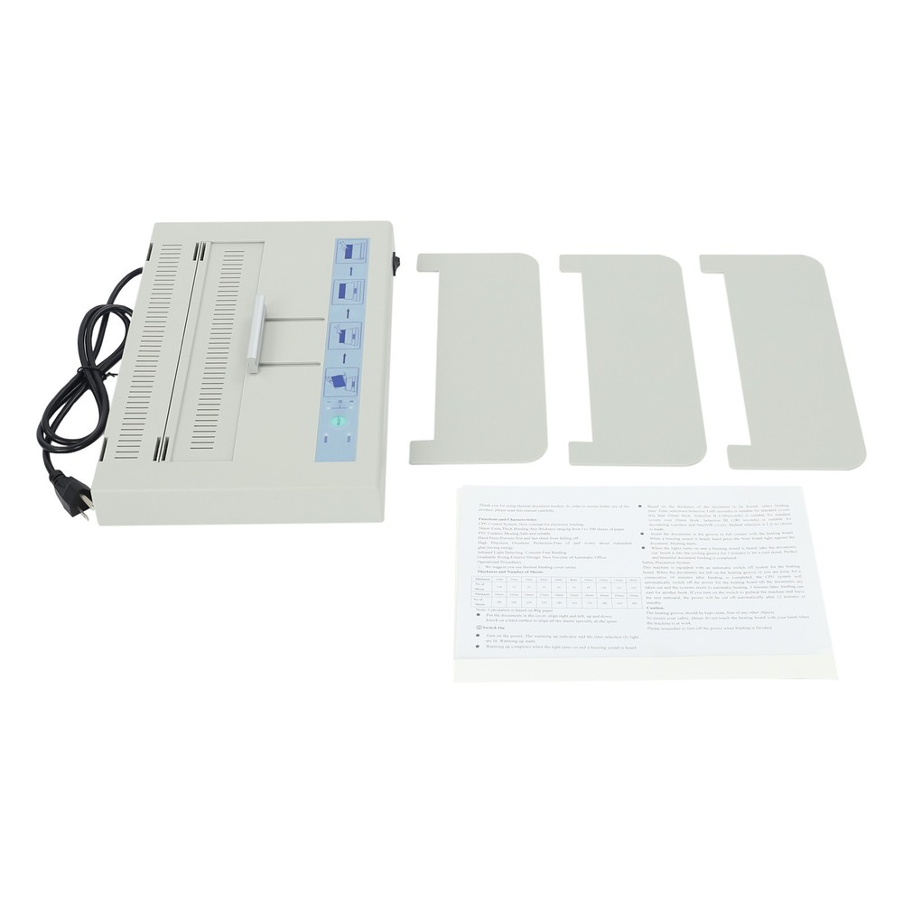 Hot Melt Thermal Binding Machine Electric Book Binder for A4 CPU Control 110V