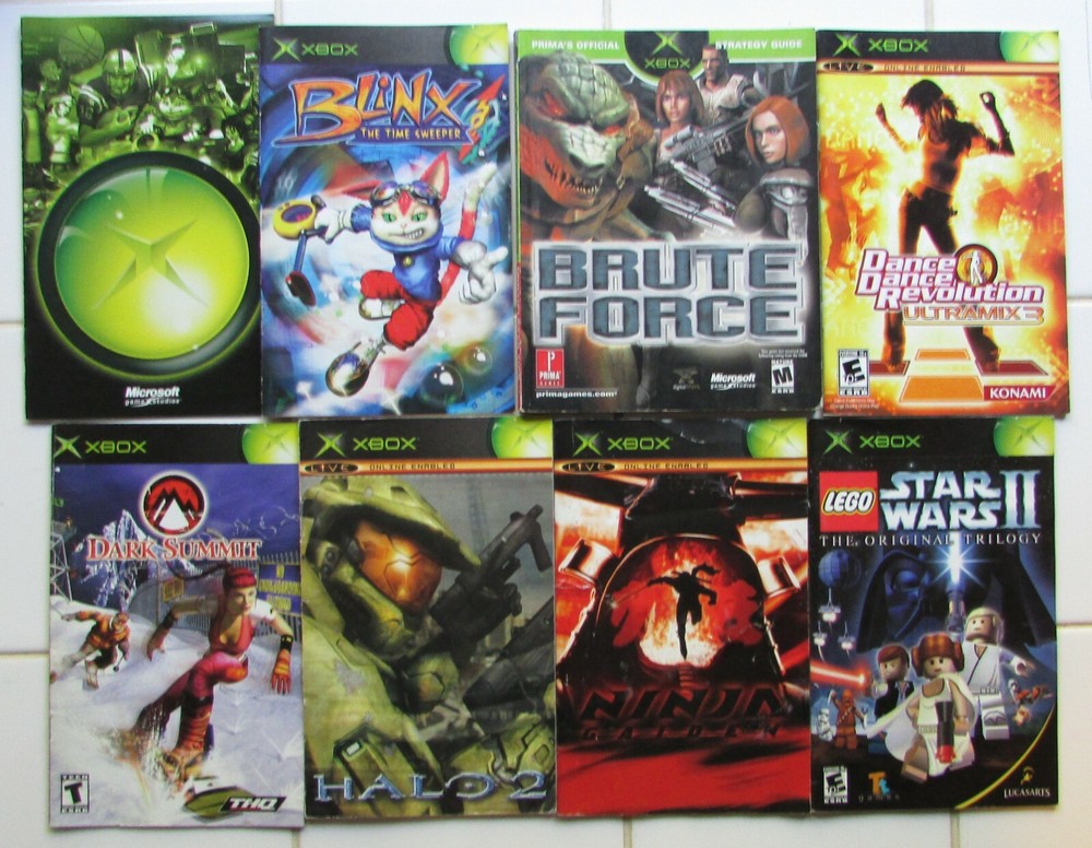 Microsoft XBOX instruction manuals -- you pick -- free shipping!