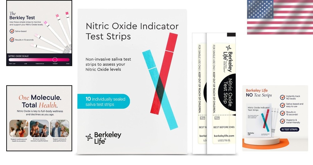 10 Pack Nitric Oxide Strips for Men & Women - Quick Saliva Testing Solution