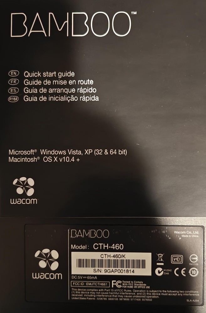 Wacom Bamboo Pen & Touch CTH-460 USB Graphics Tablet