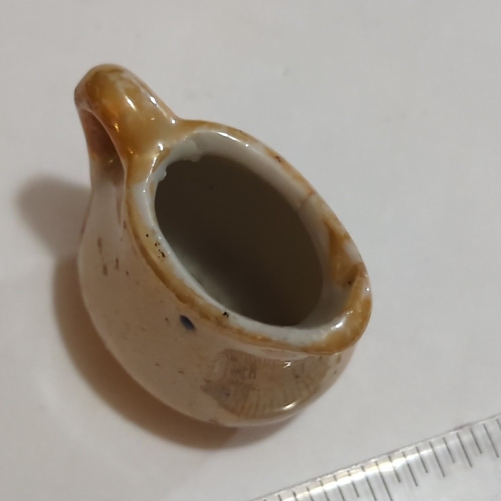 Vintage Ceramic Miniature Jug Peach Luster Mini