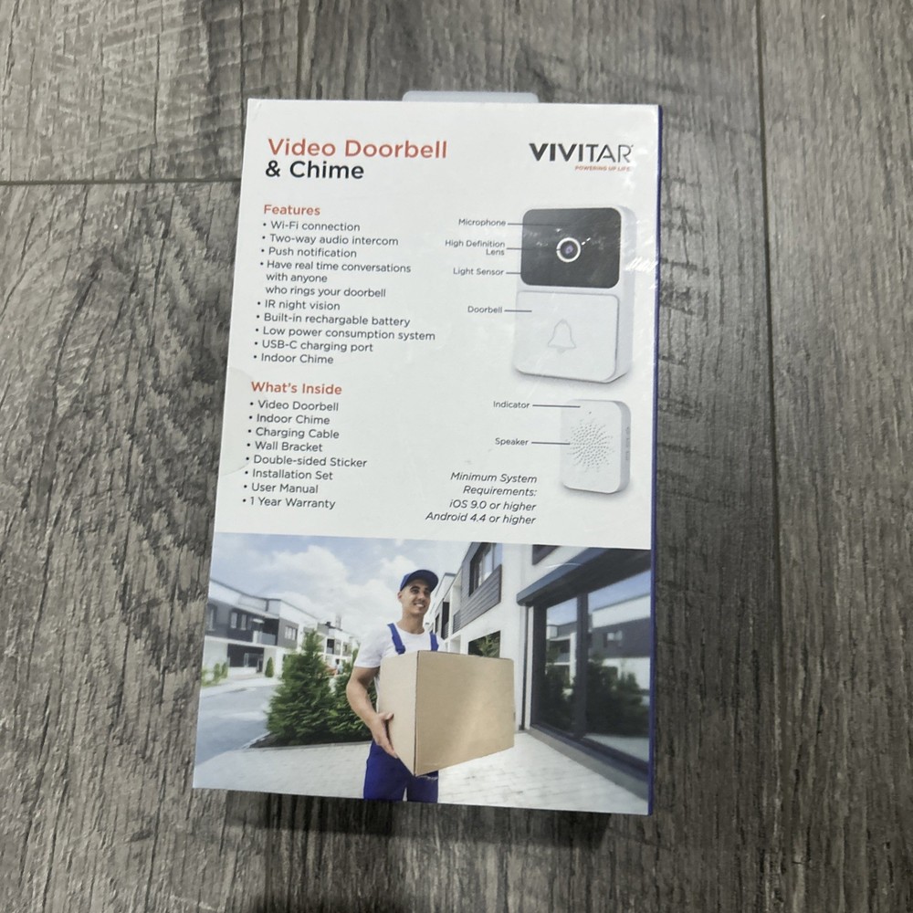 Vivitar Security Video Doorbell & Chime Kit