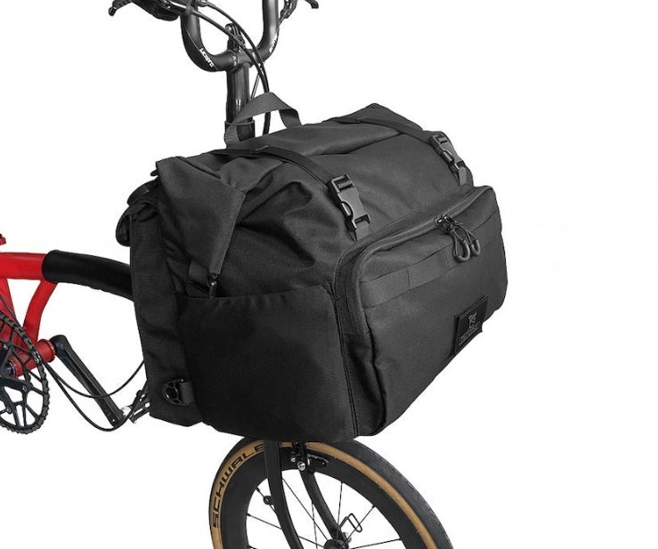 TWTOPSE 27.5L Large Front Bag Backpack for Brompton Folding Bike Black