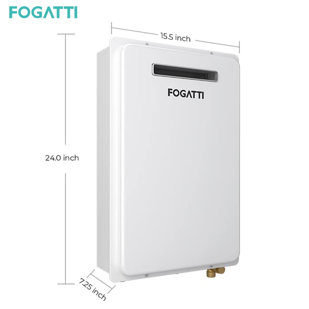 20L 6.3 GPM Outdoor Tankless Natural Gas Water Heater Instant Whole Home Use