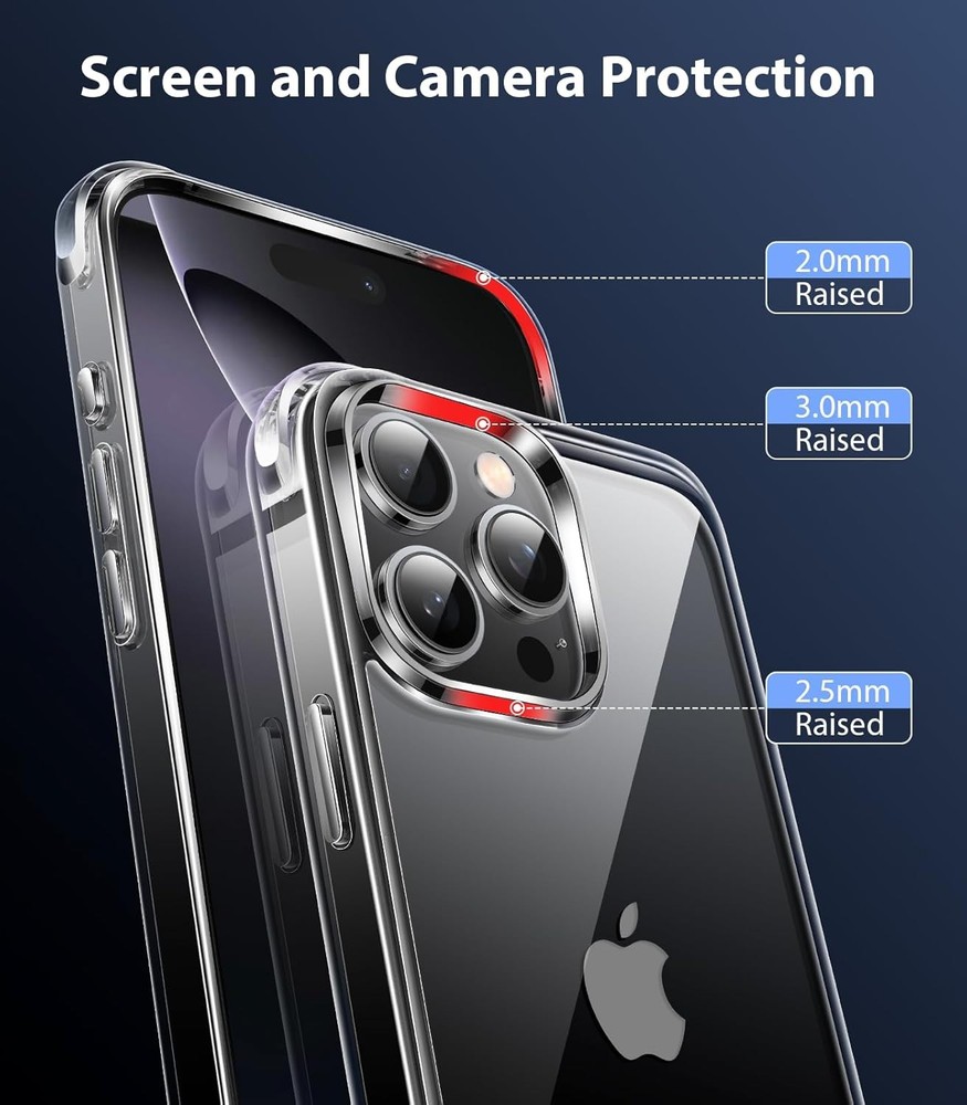 Mkeke for iPhone 16 Pro Max Case 16 6.9, 1-Clear