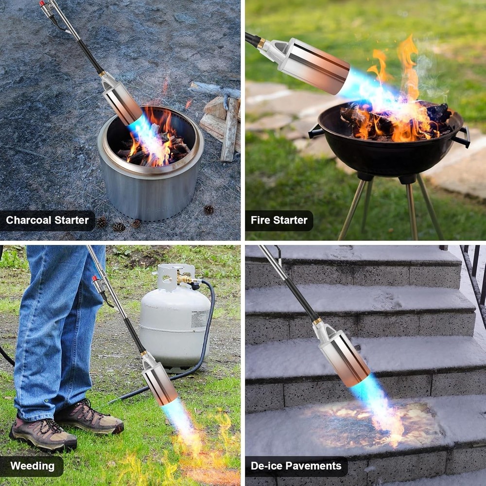 Professional Grade Propane Weed Torch - 30-Inch Flame & Easy Ignition System