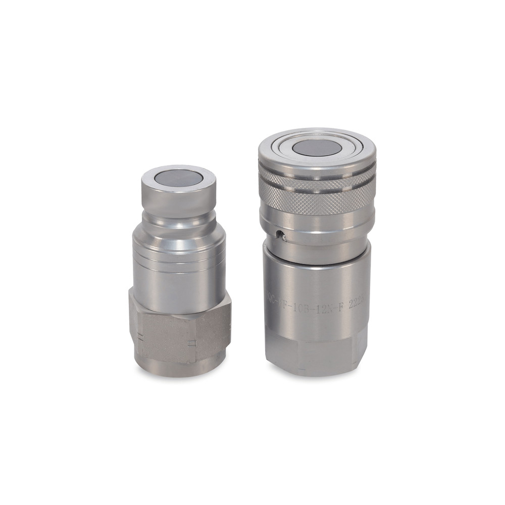 5/8″ Flat Face Hydraulic Quick Couplers Set - 3/4″ NPT Thread