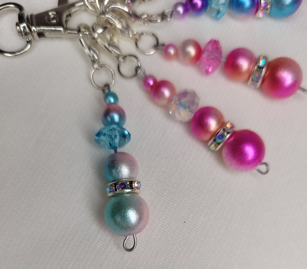 Stitch Markers Set- Beaded, Handmade