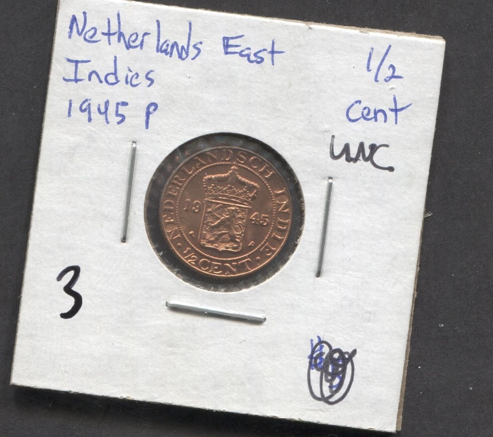 1945(P)- Netherlands (East Indies) - 1/2 Cent-UNC