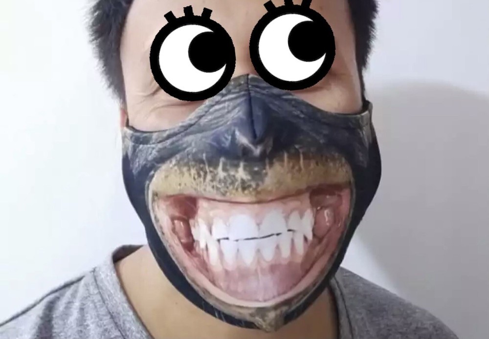 Funny Animal Reusable Face Mask - Monkey Face Mask, Washable