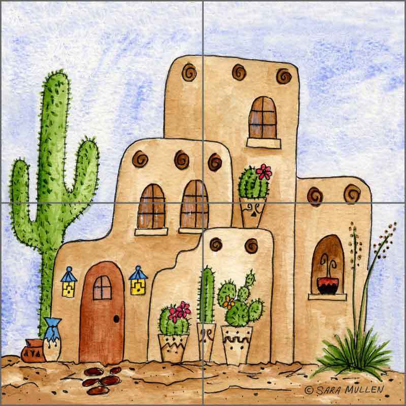 Kitchen Tile Backsplash Southwest Sampler I by Sara Mullen SM096