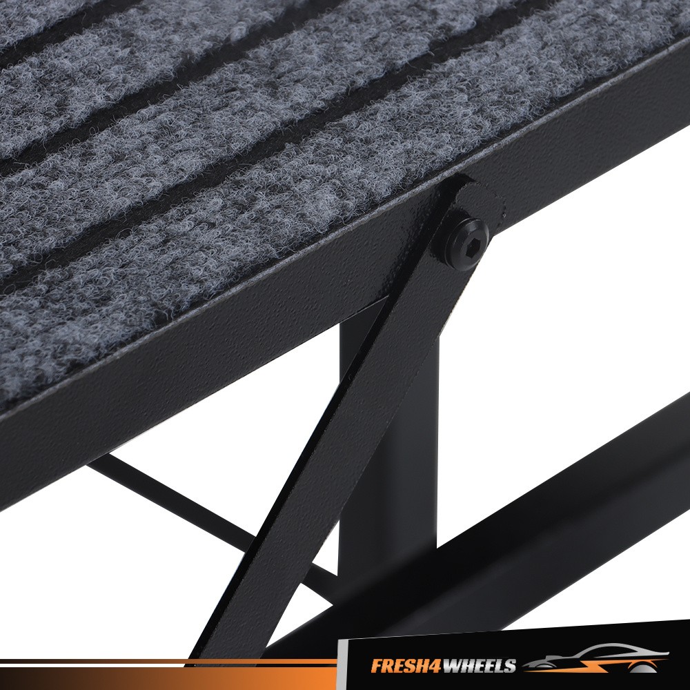 660 lbs Load Capacity RV Steps Outdoor 4 Steps with 2 Handrails w/ Step Mat