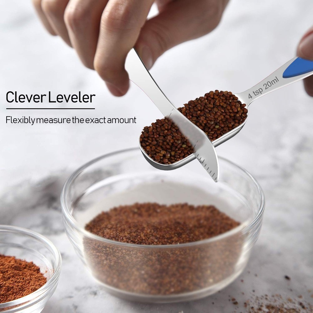 Measuring Cups and Spoons - Stainless Steel 20 Piece Stackable Set, Includes ...
