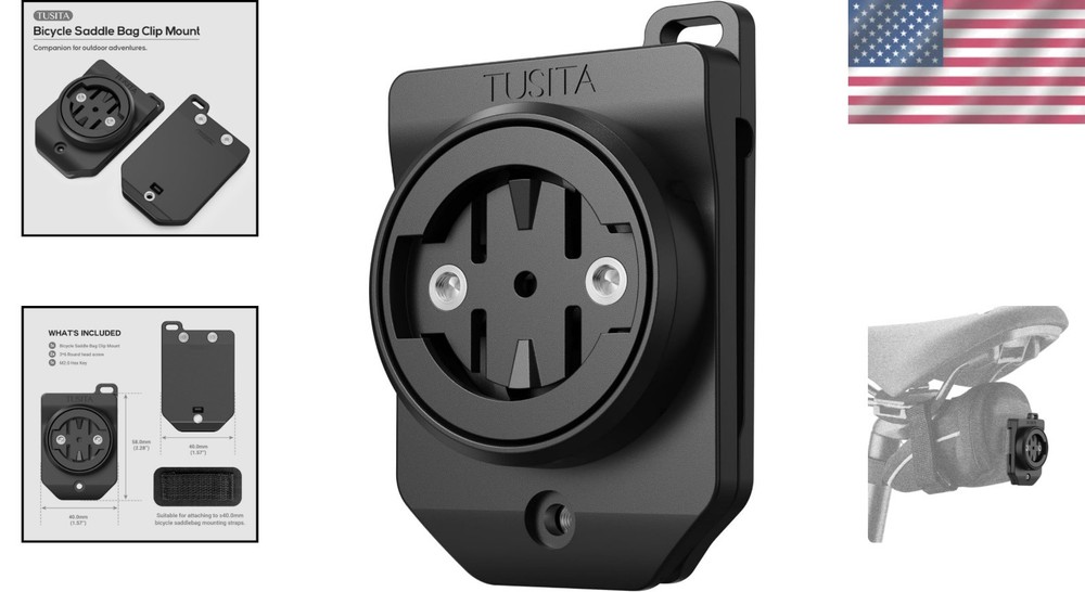 Lightweight & Durable Saddle Bag Clip Mount for Garmin Varia - Maximum Security