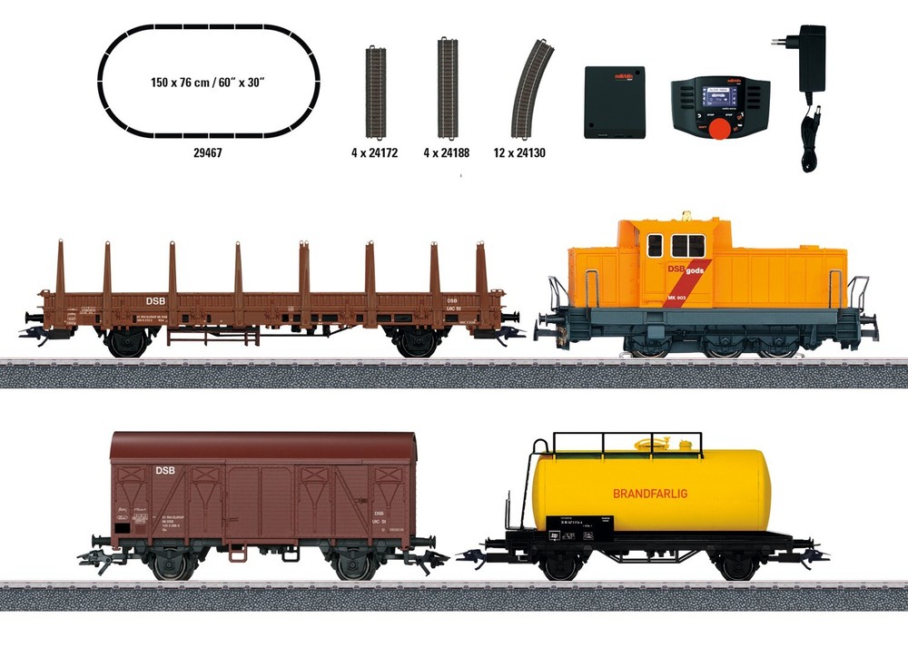 Marklin HO "Danish Freight Train" Digital Starter Set