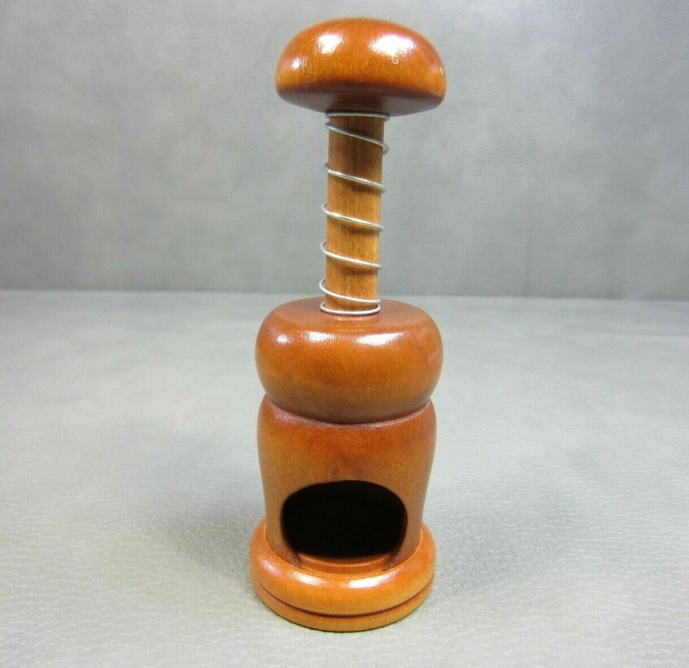 Victorian Wooden Spring Loaded Nut Cracker