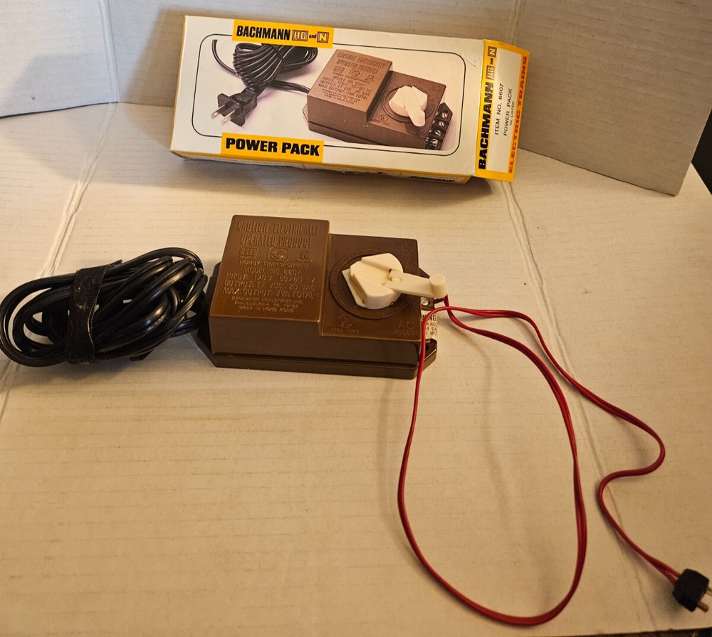 Vintage Bachmann HO and N Power Pack # 6607 Untested