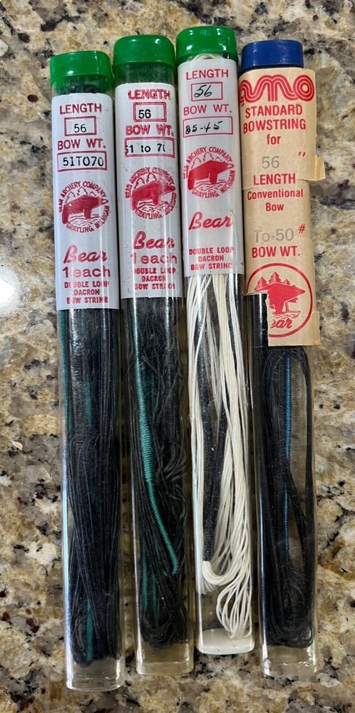Vintage Bear Archery 56 AMO Recurve Bow String , Bowstring , NOS