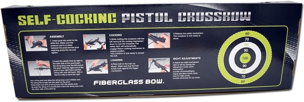 Self-Cocking Pistol Grip Crossbow 80 lbs