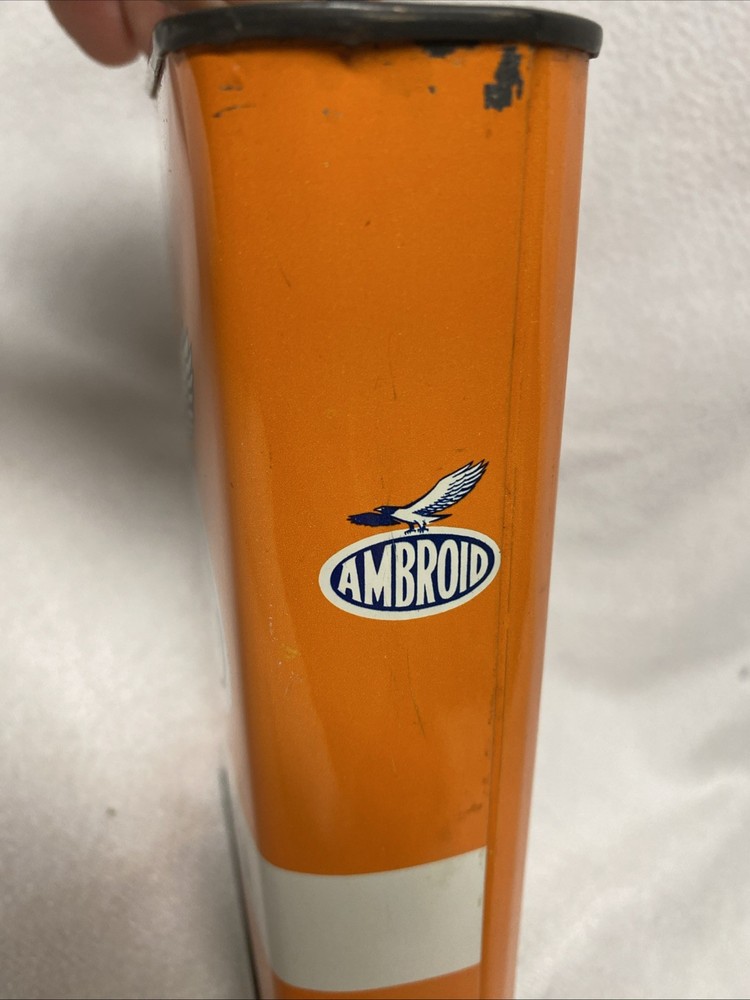Vintage AMBROID C.A.B. DOPE THINNER Metal Can Airplane Tether Car Engine