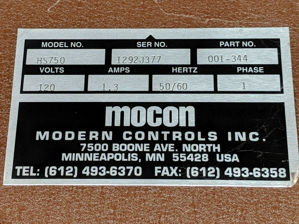 Mocon HS750 Oxygen Headspace Analyzer 001-344 / Auto-Ranging / 30 DAY GUARANTEE