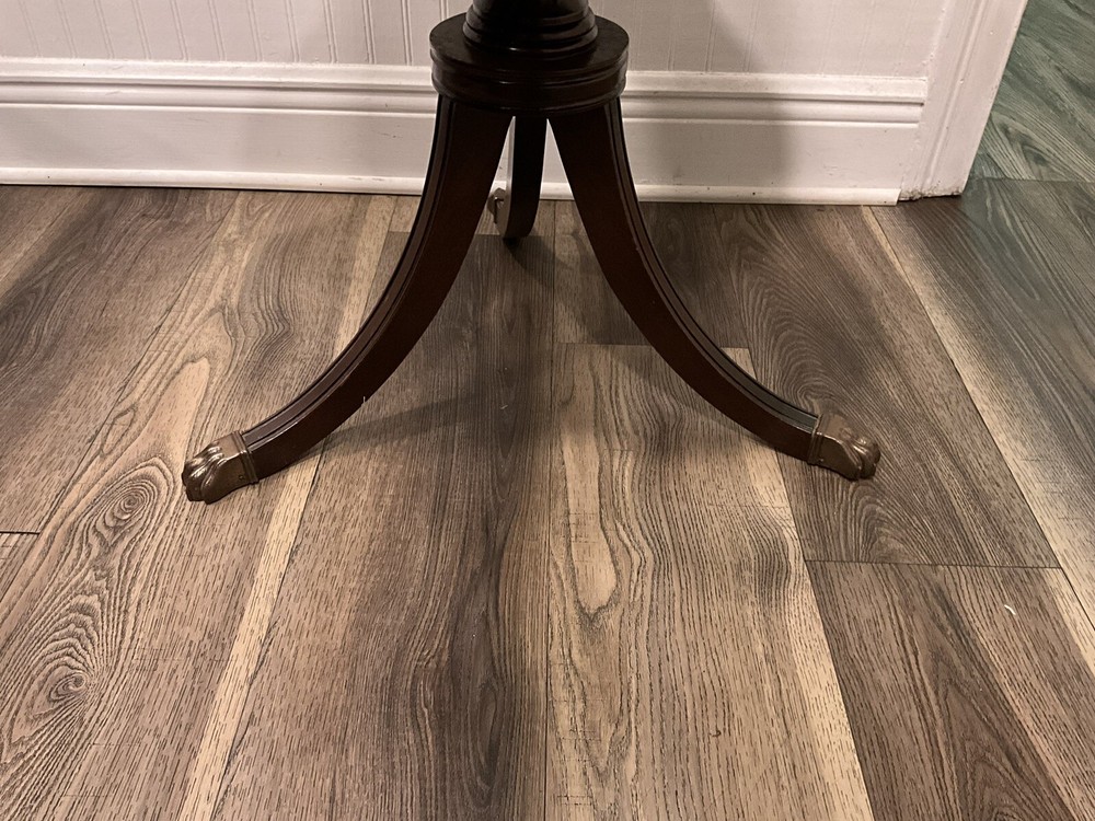 Solid Walnut 2 Tier End Table / Dumbwaiter Table Pre-owned