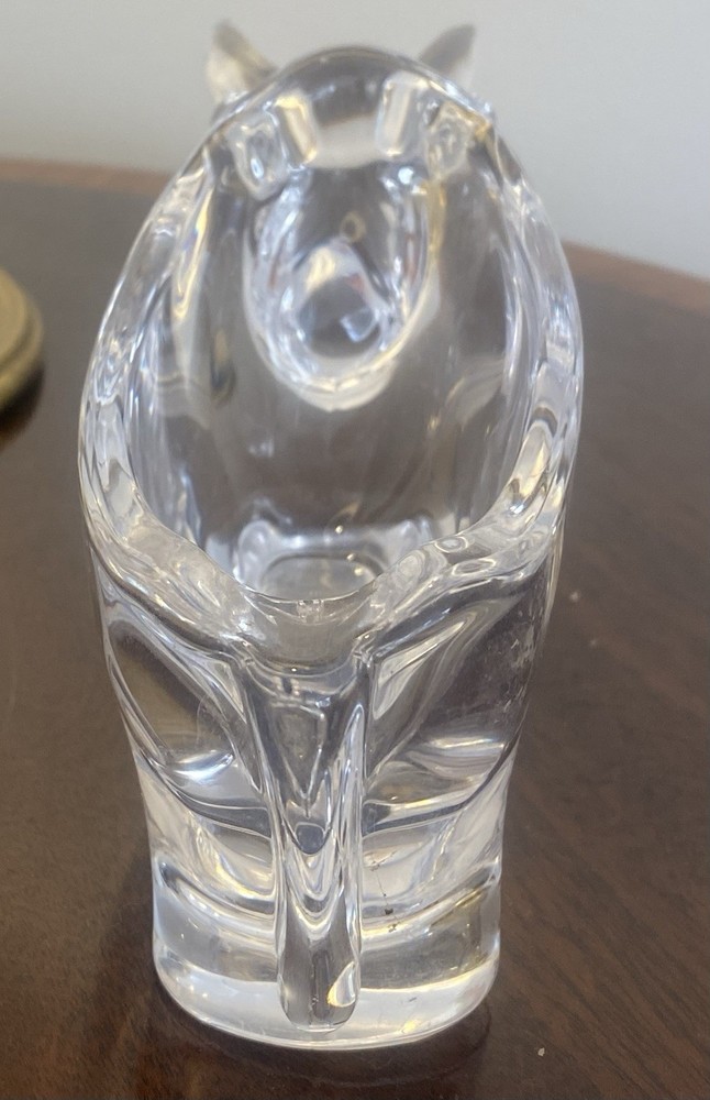 Cannes Le Chatel Vintage Crystal Bull Mid 20th c