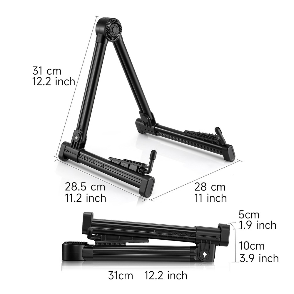 Donner Foldable Guitar Stand Stable Sturdy With Movable Rubber Pads Adjustable