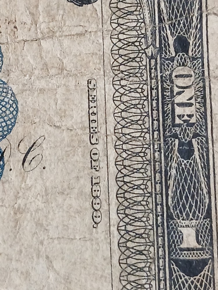 1899 E $1 Silver Certificate ("Black Eagle")