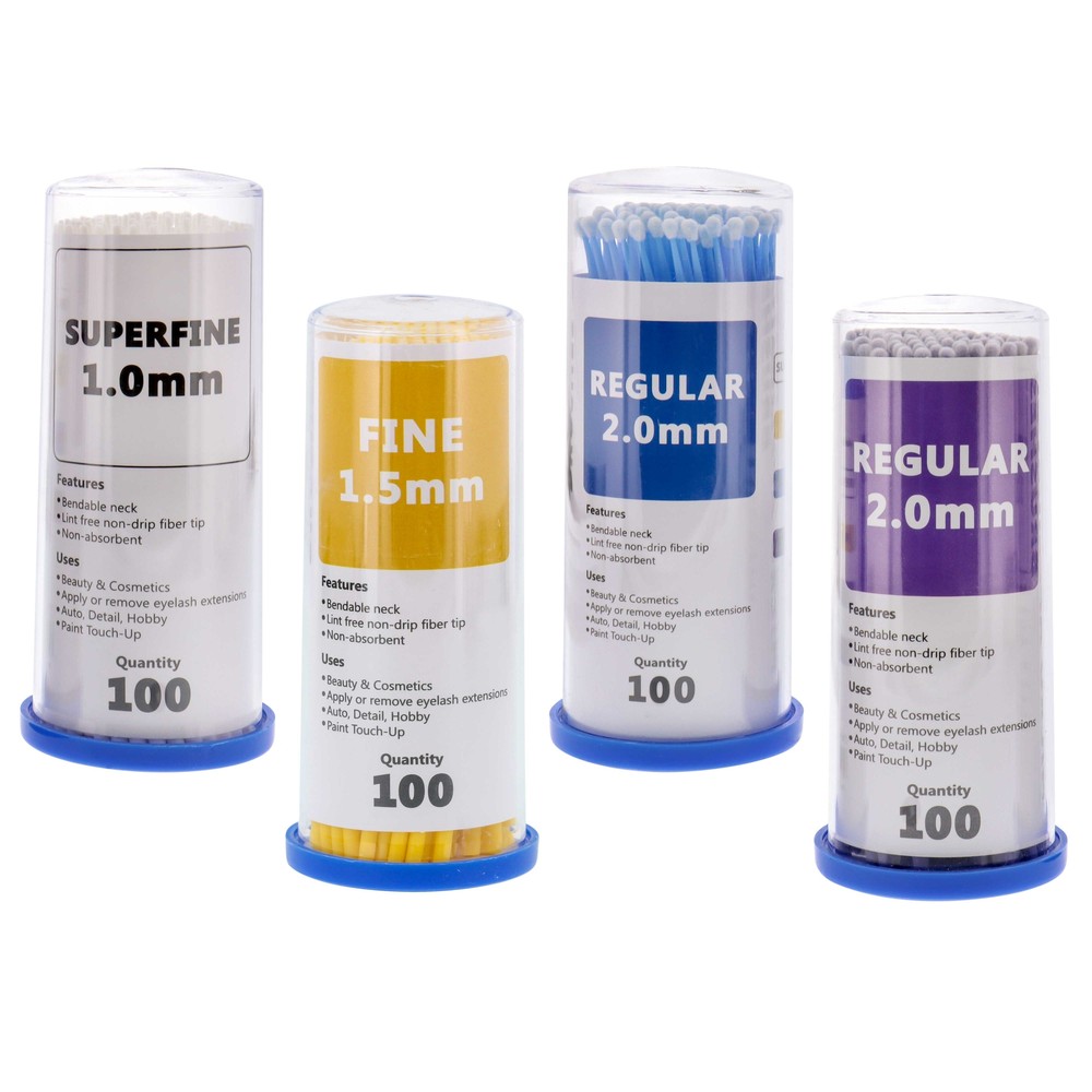 400 Eyelash Extension Micro Brushes, Tip Brush Applicator Sets, Paint Touch Up