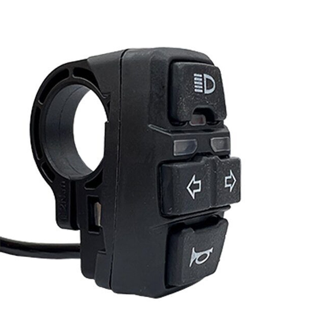 Headlight Turn Signal Horn Switch Button For Motorcycle Ebike Scooter Handlebar